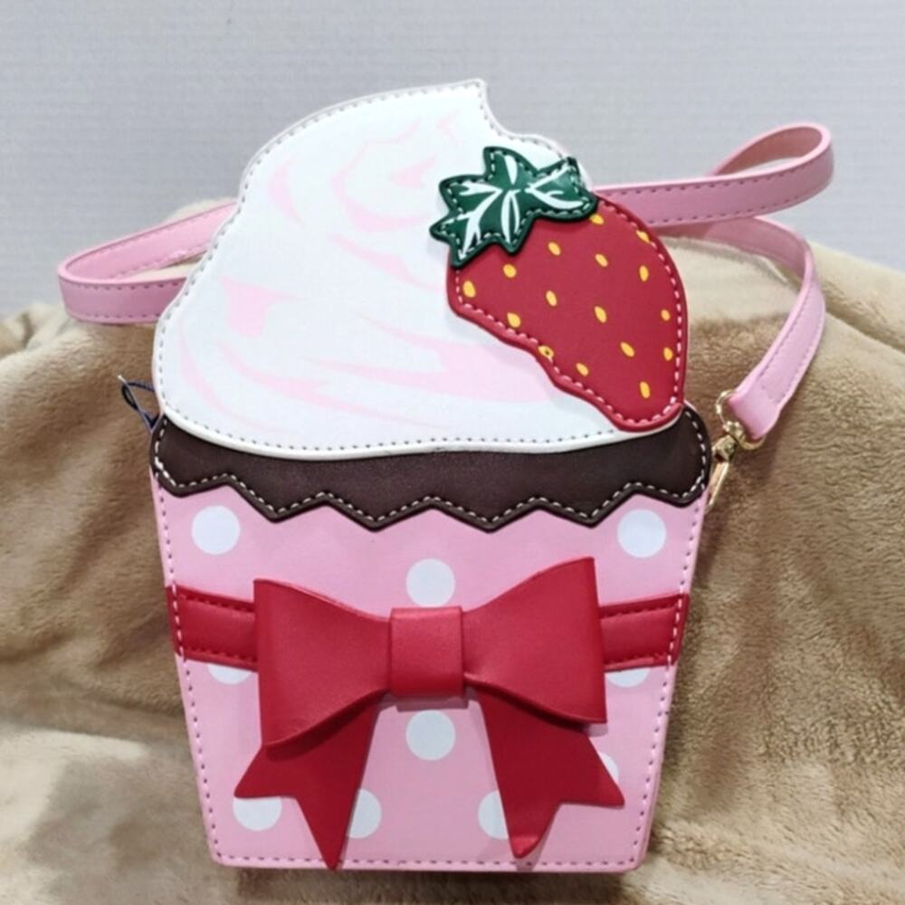 Strawberry Cupcake Crossbody Bag Purse